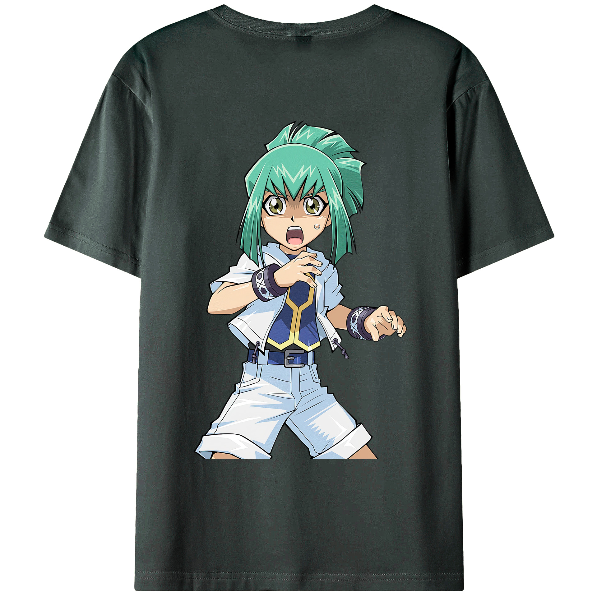 （画像用） 遊☆戯☆王 Yu-Gi-Oh! 綿100％ メンズ半袖Tシャツ（バックプリント） 通気性